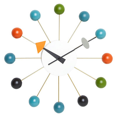 Vitra Ball Clock, Multi, 33cm Multi Vitra Ball Clock, Multi, 33cm Multi